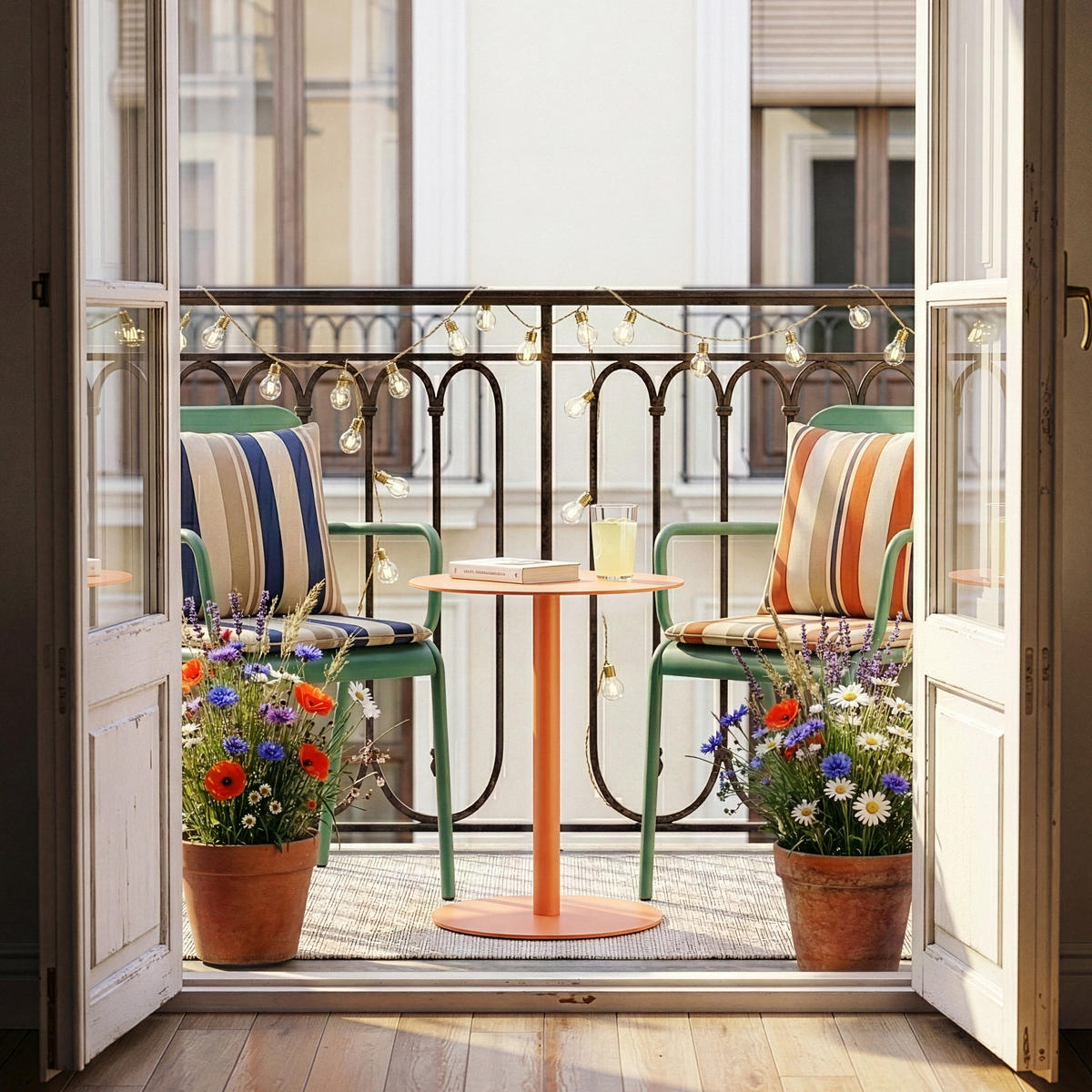 Orange, Metall (40/40/50cm) - [en.casa]