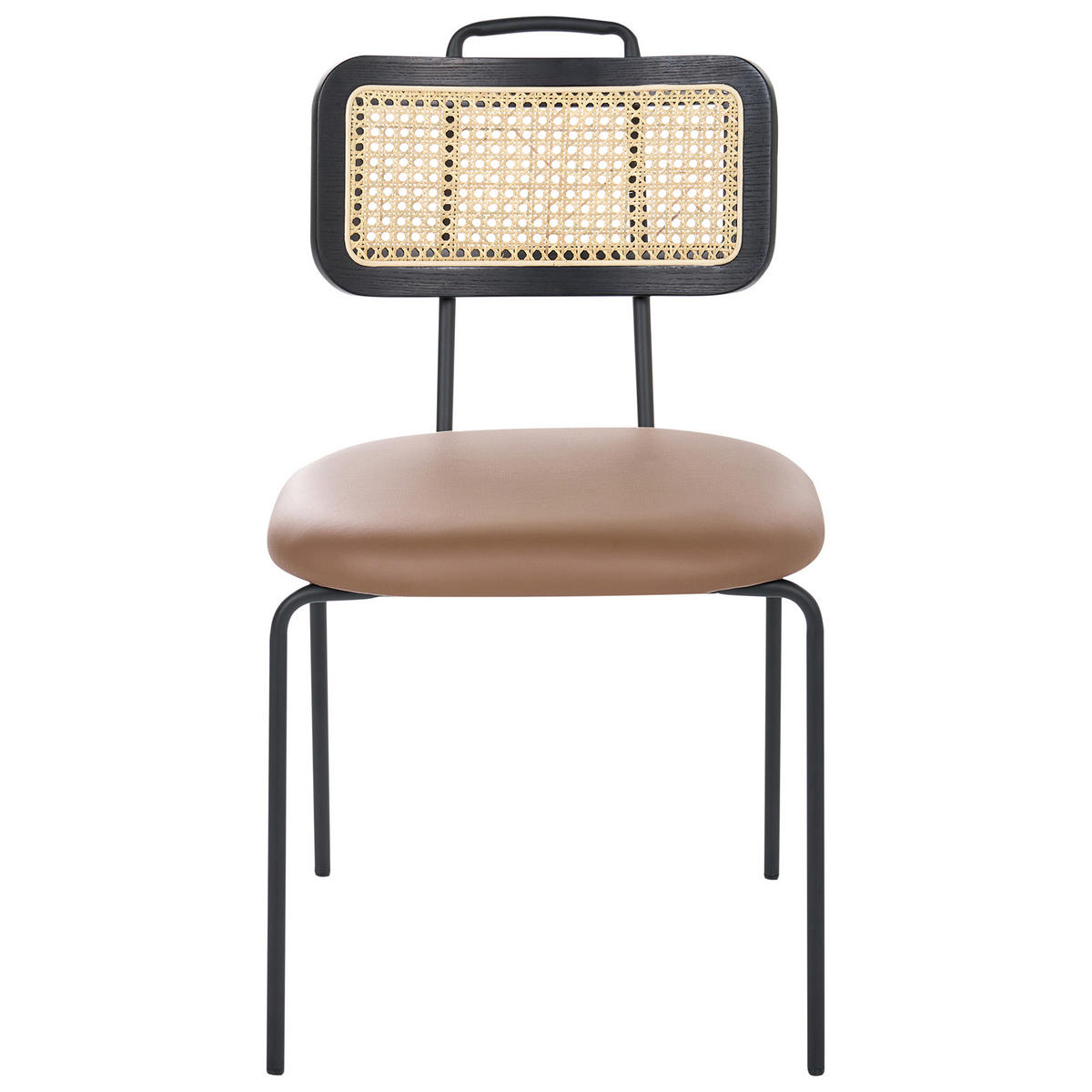 JÍDELNÍ ŽIDLE 2 ks sada Kov Hnědá Adelanto - hnědá, kov/plast (48/81/58cm) - Beliani