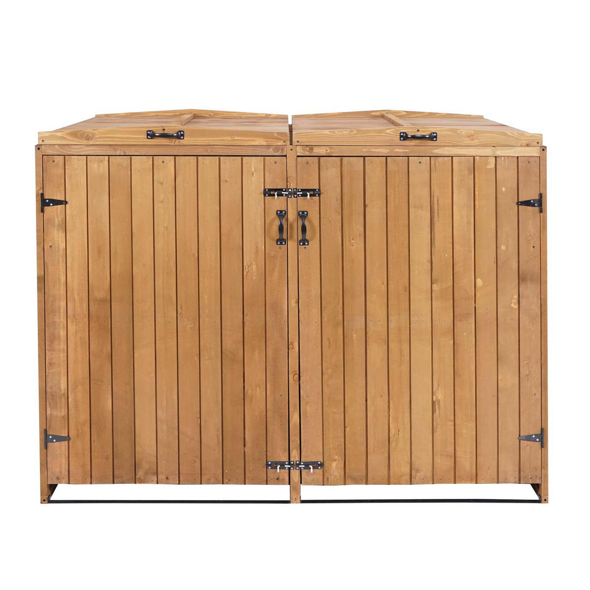 2ER-/4ER-MÜLLTONNENVERKLEIDUNG Braun - Braun, Holz (158/126/98cm) - MCW