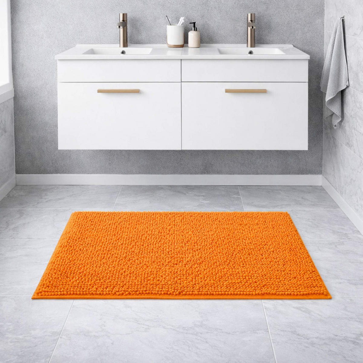 BADEMATTE PARIS - Orange, Textil (50/80cm) - WohnDirect