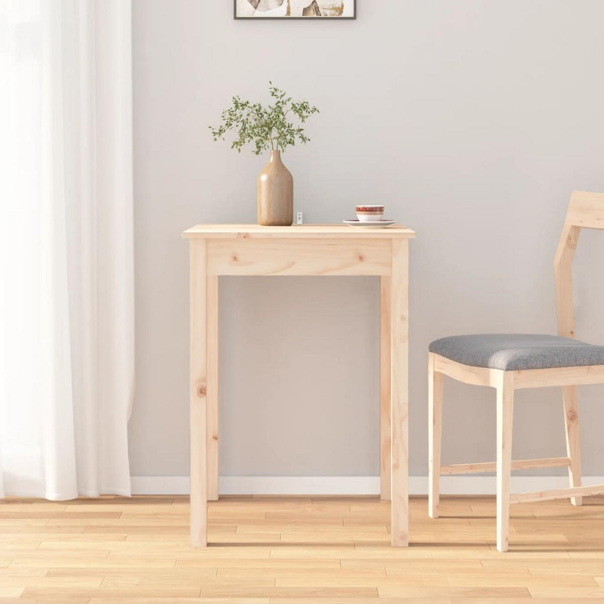 ESSTISCH 55x55x75 cm Massivholz Kiefer - Braun, Holz (55/55/75cm) - furnicato