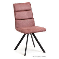 ESSZIMMERSTUHL drehbar (6er-Set) Dessa 47x92x60 Schwarz/Rosewood - Dunkelrosa/Schwarz, Kunststoff (60/92/47cm) - 58aufmkessel