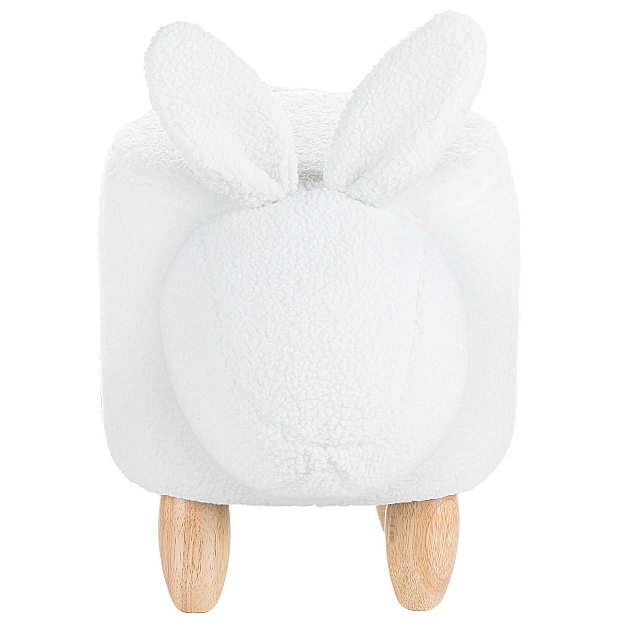 HOCKER Bunny 31/57/36 cm - Weiß, Textil (57/36/31cm) - Beliani