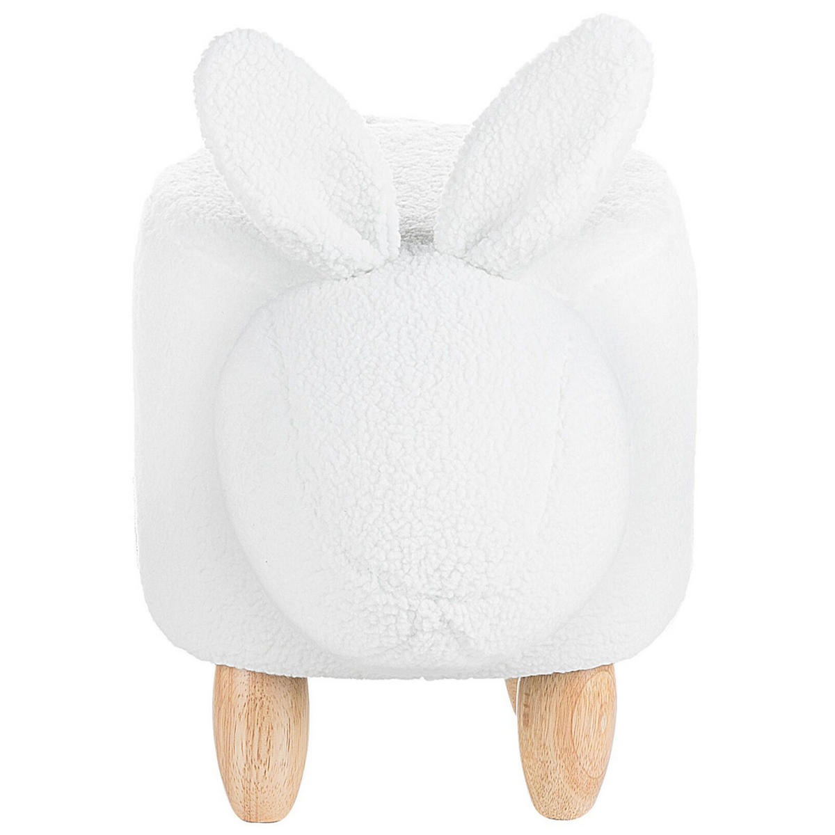 HOCKER Bunny 31/57/36 cm - Weiß, Textil (57/36/31cm) - Beliani