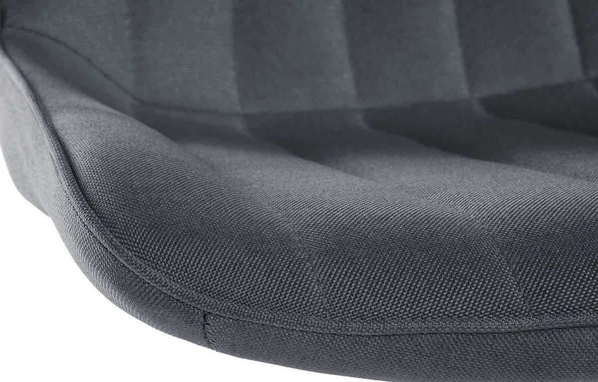 BARHOCKER 2er Set Stoff grau - Grau, Textil/Metall (49.5/91/50cm) - CLP