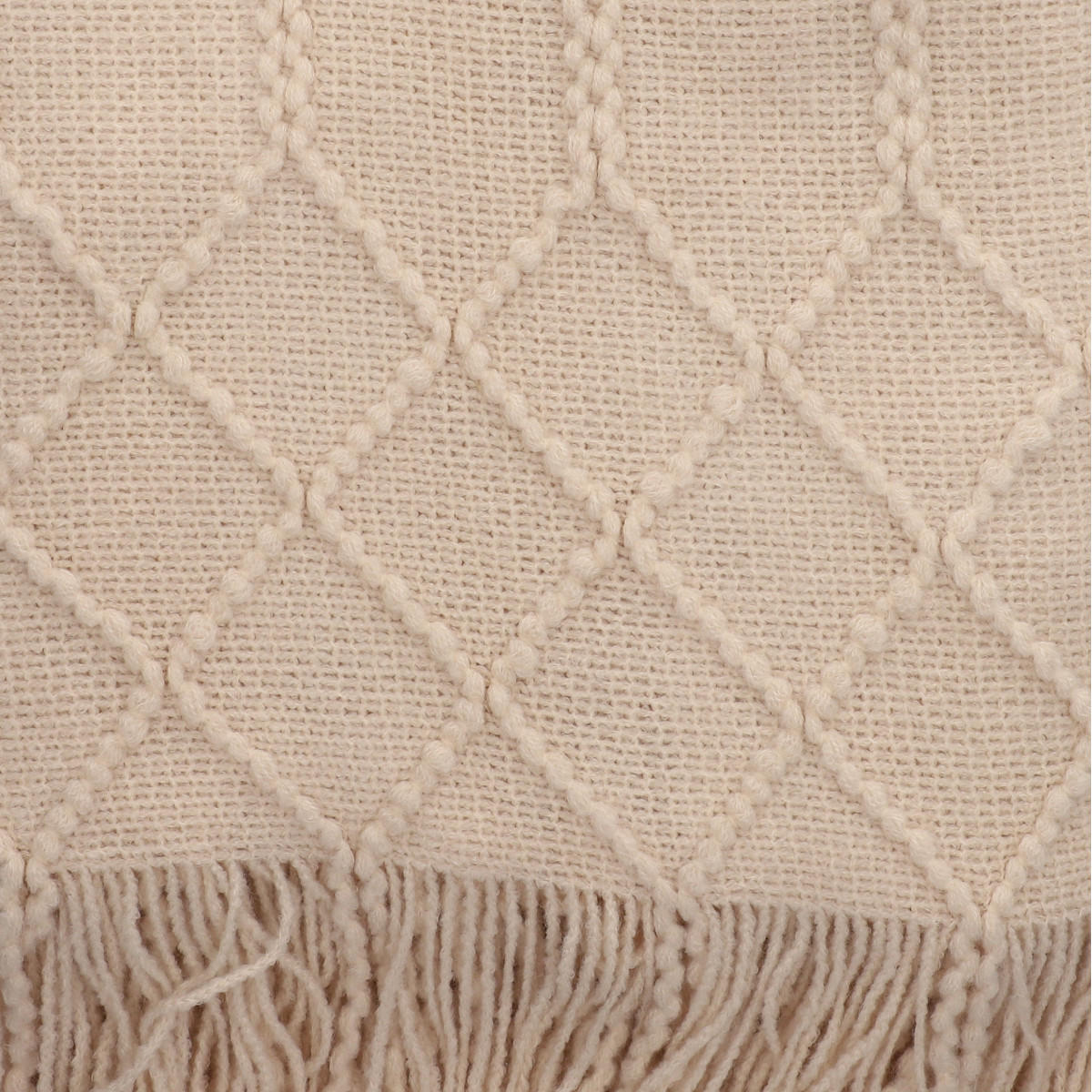 DECKE Loop beige 130/170 cm - Beige, Textil (130/170cm) - Homla