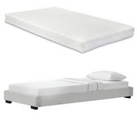 POLSTERBETT Solingen mit Matratze - Weiß, Textil (90/200cm) - Corium
