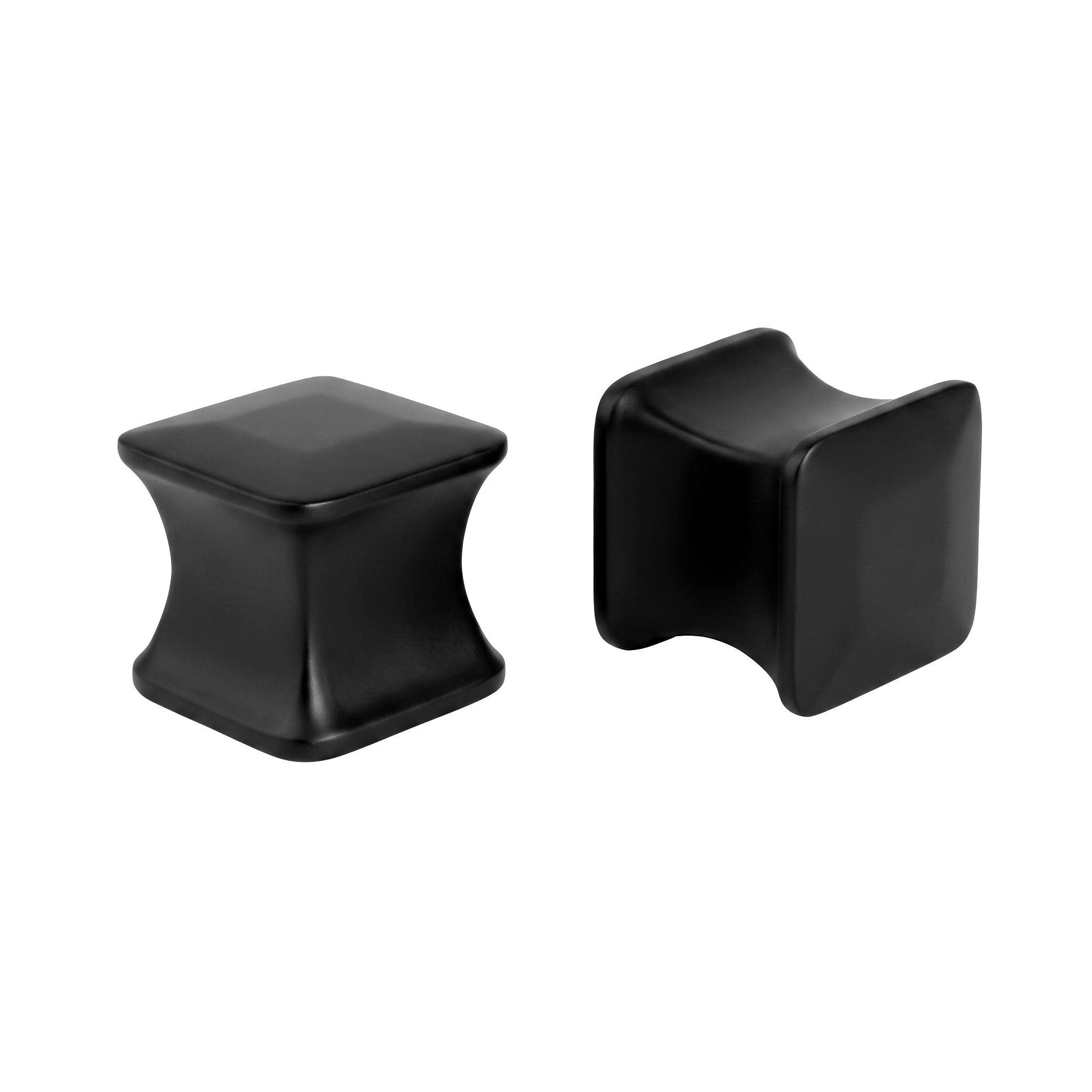 REA Duschtürgriff Schwarz 3x2.8 cm