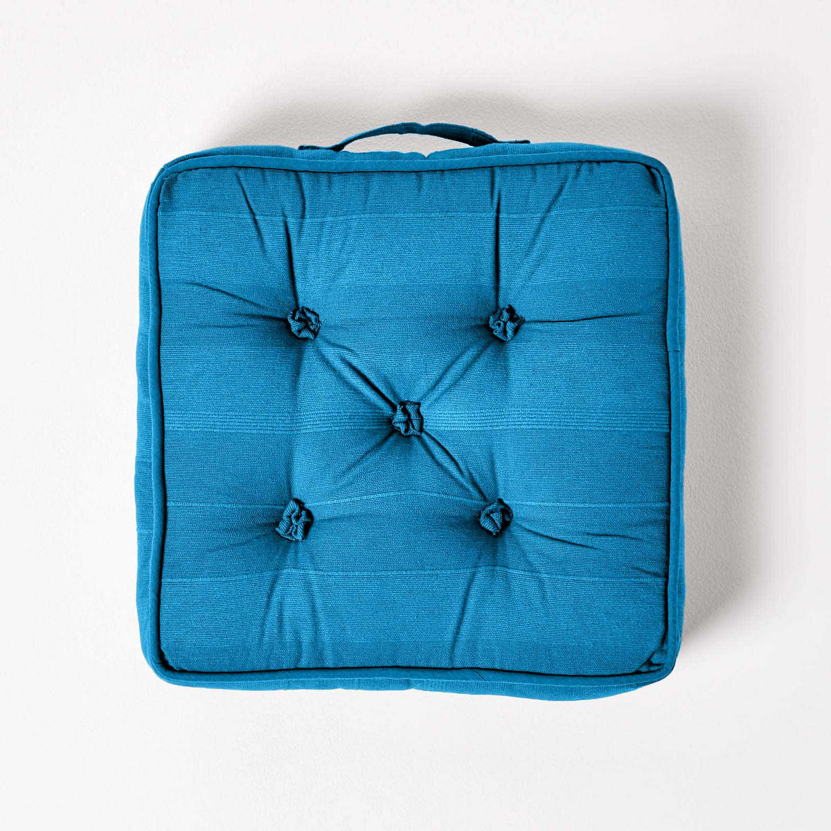 SITZKISSEN Rajput petrol-blau 40/40/8 cm - Petrol, Textil (40/40/8cm) - Homescapes