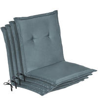 NIEDERLEHNER Loft NL 100x50x6cm Taubenblau (4tlg) - Blaugrau, Textil (50/100cm) - Beautissu 