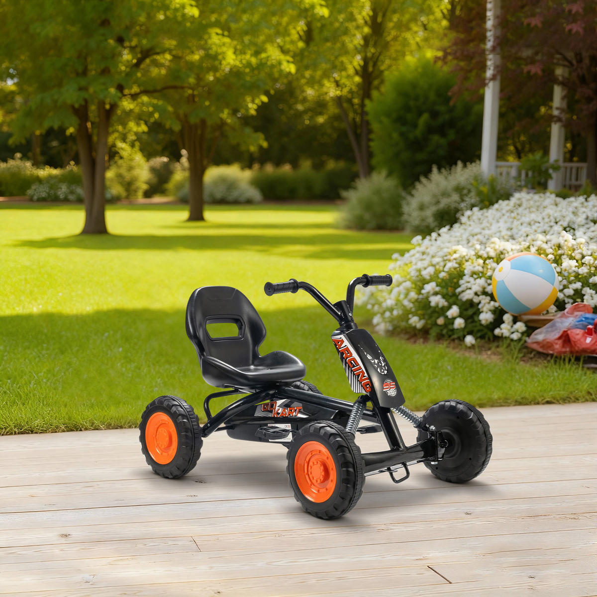 TRETKART DE-13124 Vor-/Rückwärtsgang Schwarz - Schwarz, Metall (84/54/56cm) - ComfortXL
