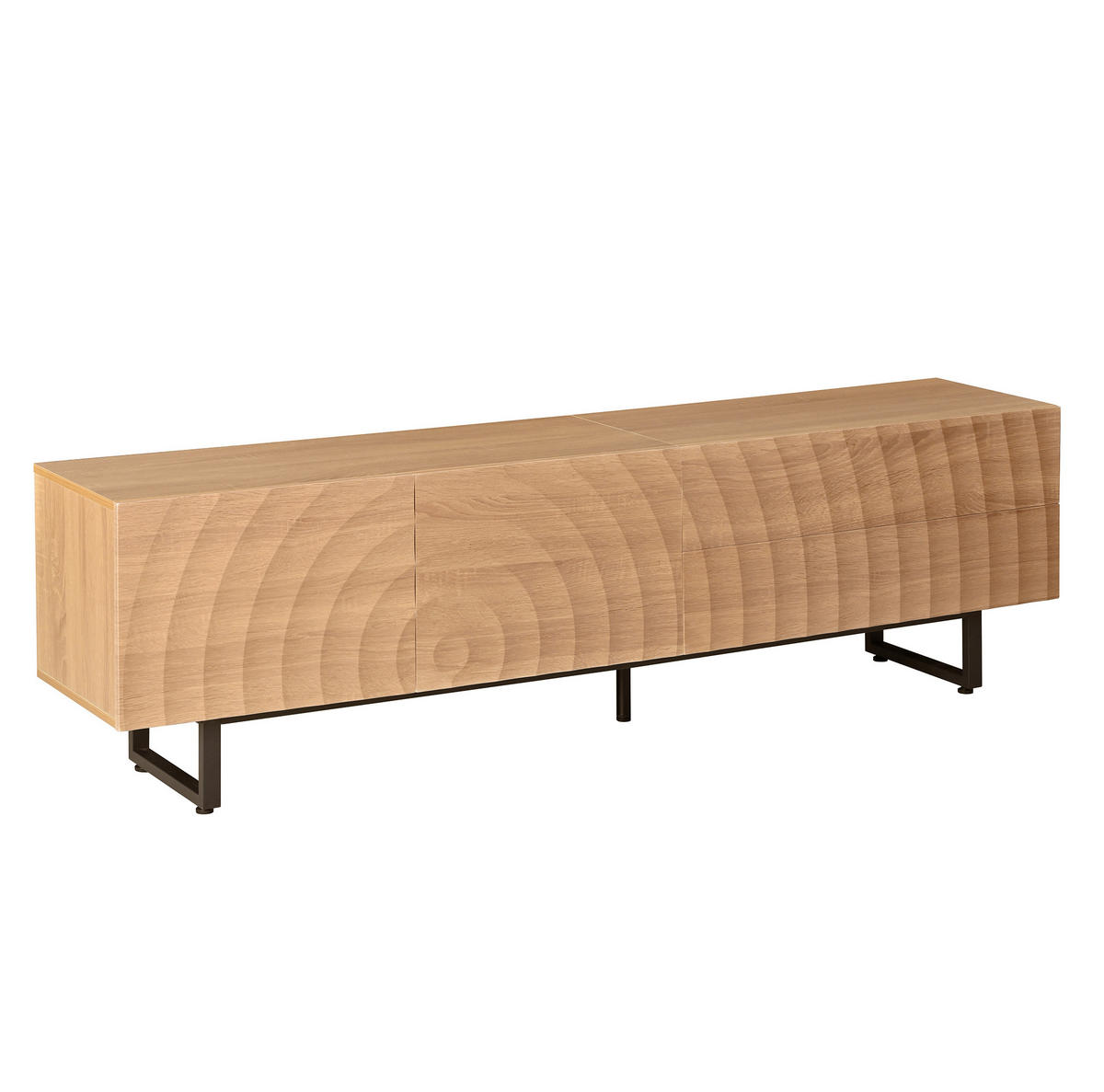 TV-LOWBOARD 180/38/51,5 cm natur aus Spanplatte mit Stauraum und Kabeldurchführung - Naturfarben, Holzwerkstoff (38/51.5/180cm) - OKWISH