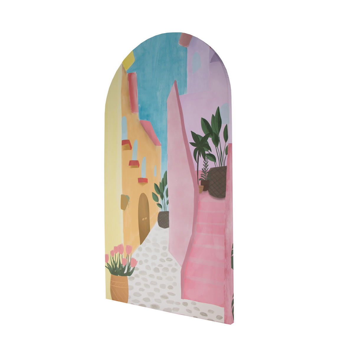 LEINWANDBILD Mediterrane Flüstern 100x54cm - Pink, Wellpappe (54/1cm) - Art for the Home