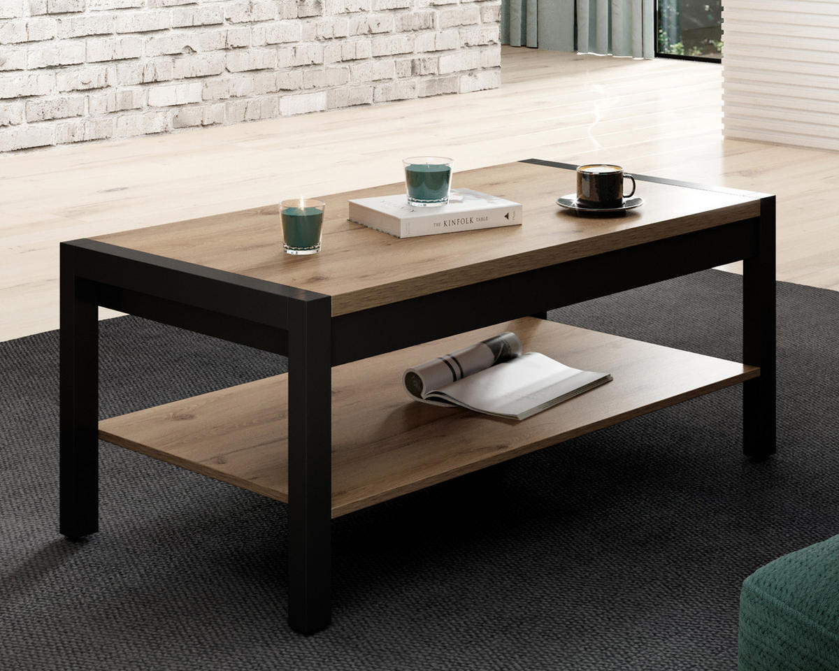 COUCHTISCH ATTIVO 120/48/60 cm Eichefarben - Eichefarben, Holzwerkstoff (60/120/48cm) - MASSENO