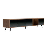 TV-ELEMENT Walnuss Schwarz 240/45/50 cm - Walnussfarben/Schwarz, Holz (240/50/45cm) - ANGEL CERDA