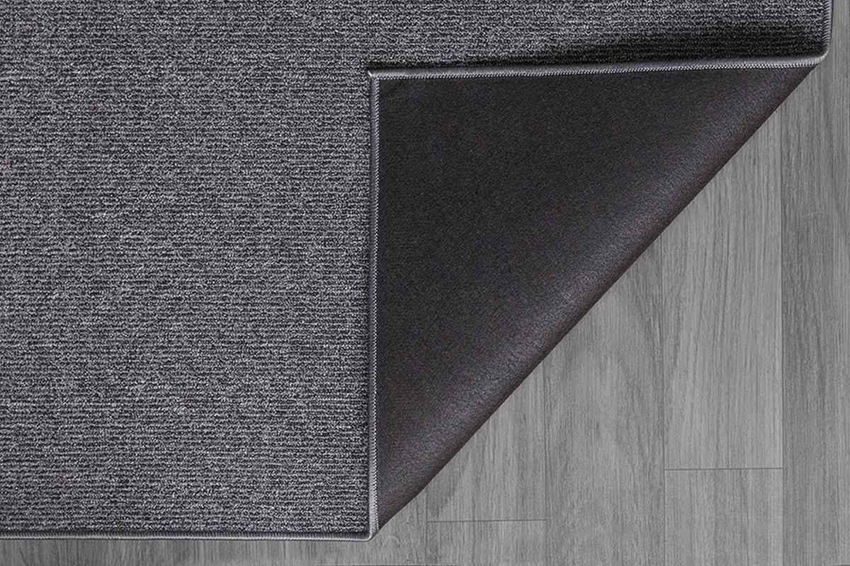 TEPPICH Niederflor Uni COLFOSCO Polypropylen Beige 133 x 133 cm - Anthrazit, Textil (160/230cm) - KADIMA DESIGN