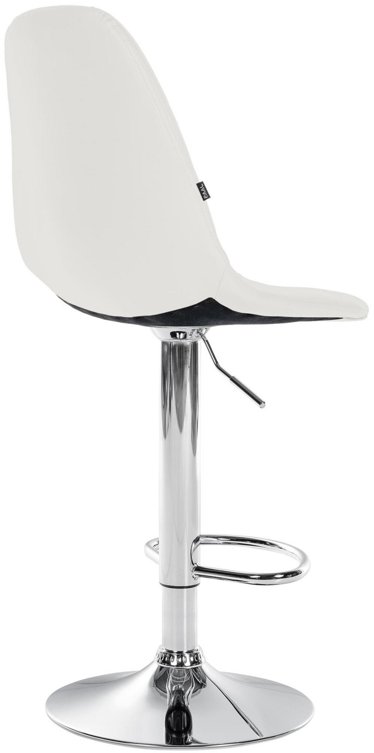 BARHOCKER Metall weiß - Weiß, Textil/Metall (47/58/56cm) - CLP