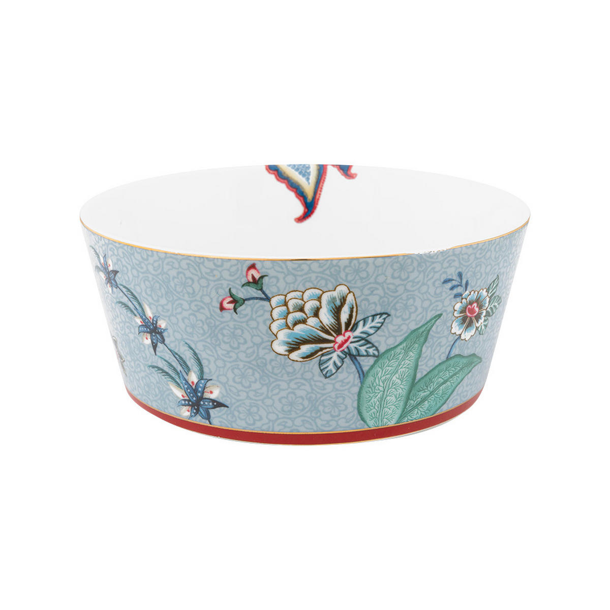 GESCHENKSET Bowls 15 cm & chopsticks oriental blumenfestival blu - Blau, Keramik - Pip Studio