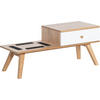 SITZBANK MIT SCHUBLADE NATURE - Weiß, Holzwerkstoff (100/43/40cm) - Vox Möbel