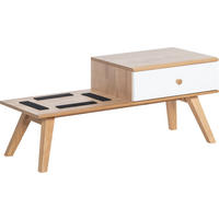 SITZBANK MIT SCHUBLADE NATURE - Weiß, Holzwerkstoff (100/43/40cm) - Vox Möbel