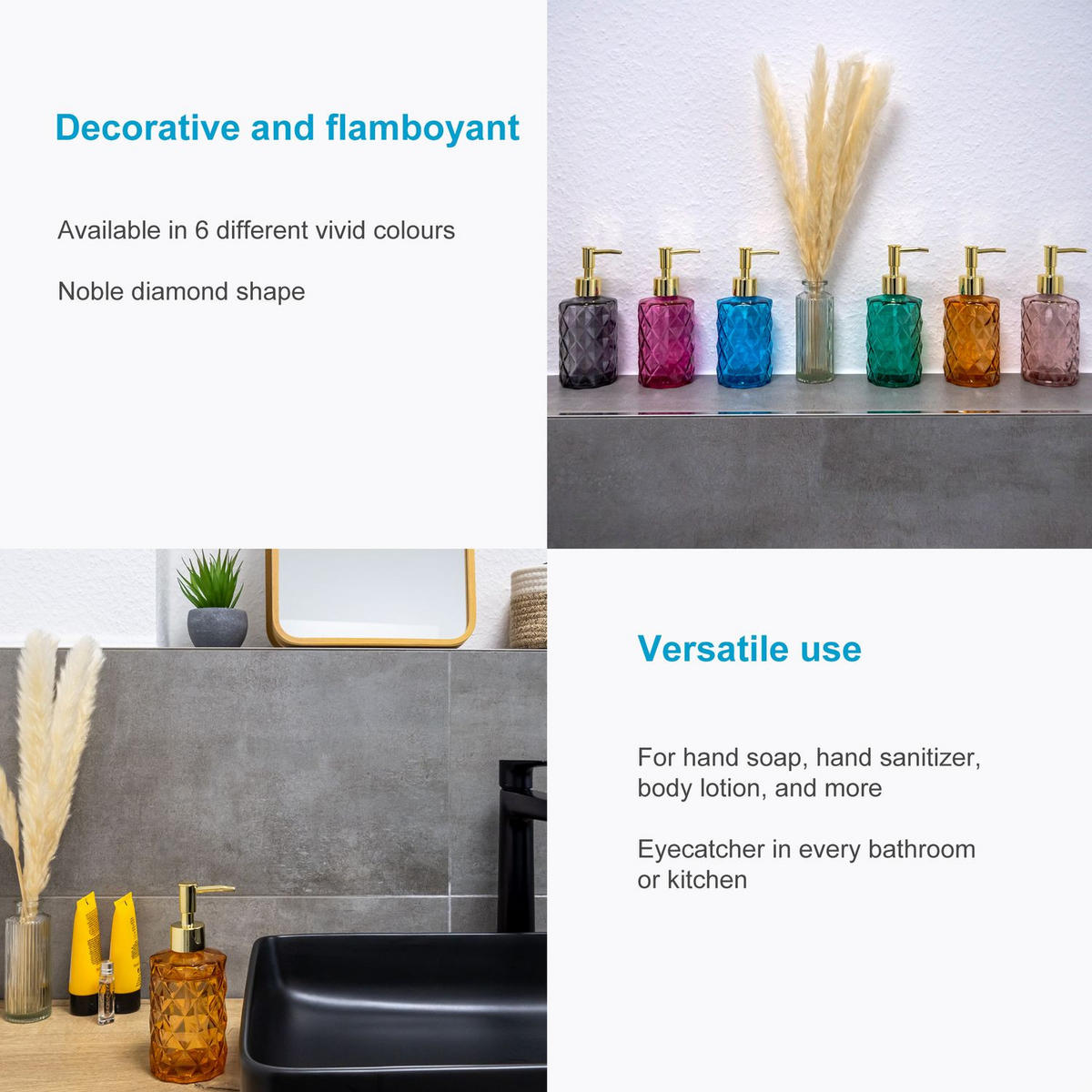 SEIFENSPENDER 310ml - Orange, Glas (7.2/18.2/8.2cm) - Intirilife