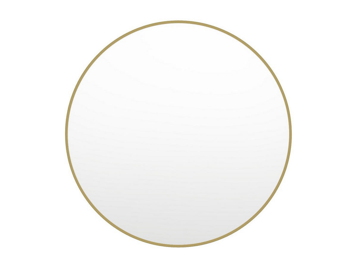 GROSSER Wandspiegel rund - Metall - 150 cm - Goldfarben - RONDIA - Goldfarben, Holz (150/150/4cm) - Vente-Unique