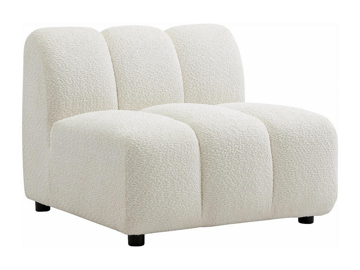 SESSEL mit gerader Rückenlehne - 1 Person - stoff - gebrochenes weiß Jutini - Weiß, Kunststoff/Textil (90/72/98cm) - Vente-Unique