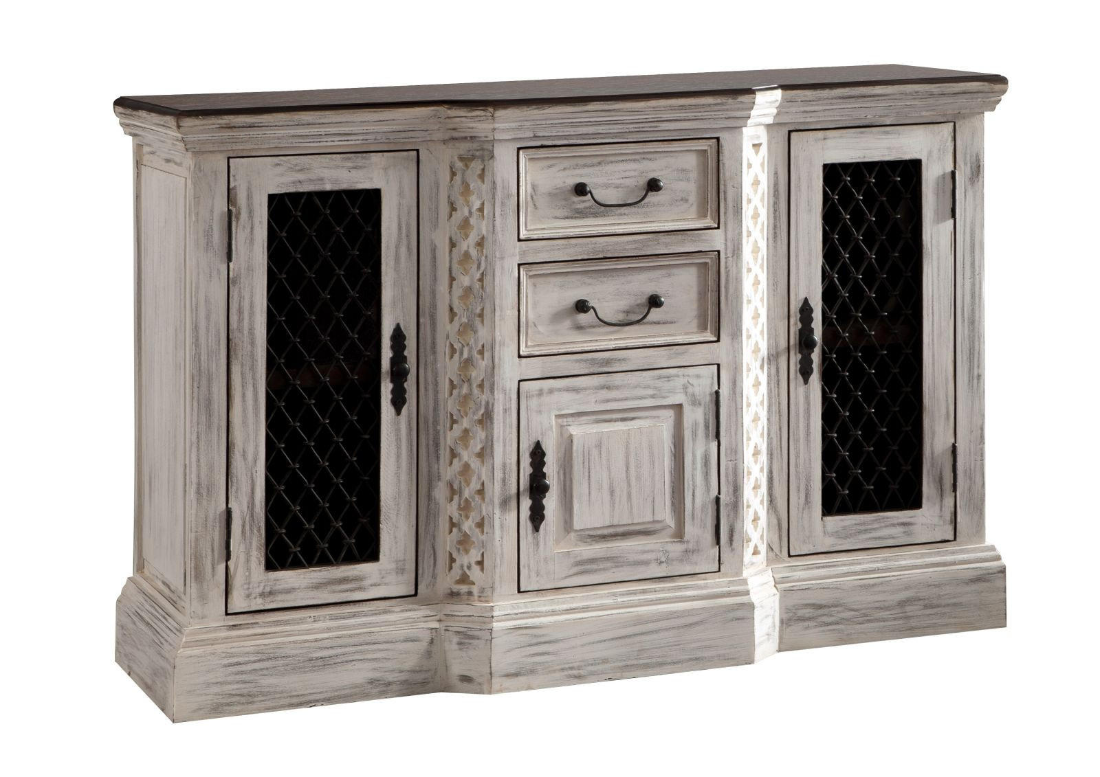 Massivmoebel24 Sideboard Weiß 135x90x50 cm