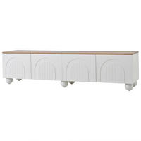 TV-ELEMENT180X40X45CM Weiß-Holzoptik MDF-Lowboard für 80-Zoll-Fernseher - Weiß, Holz (44.5/16.61/85.09cm) - Raelunyi