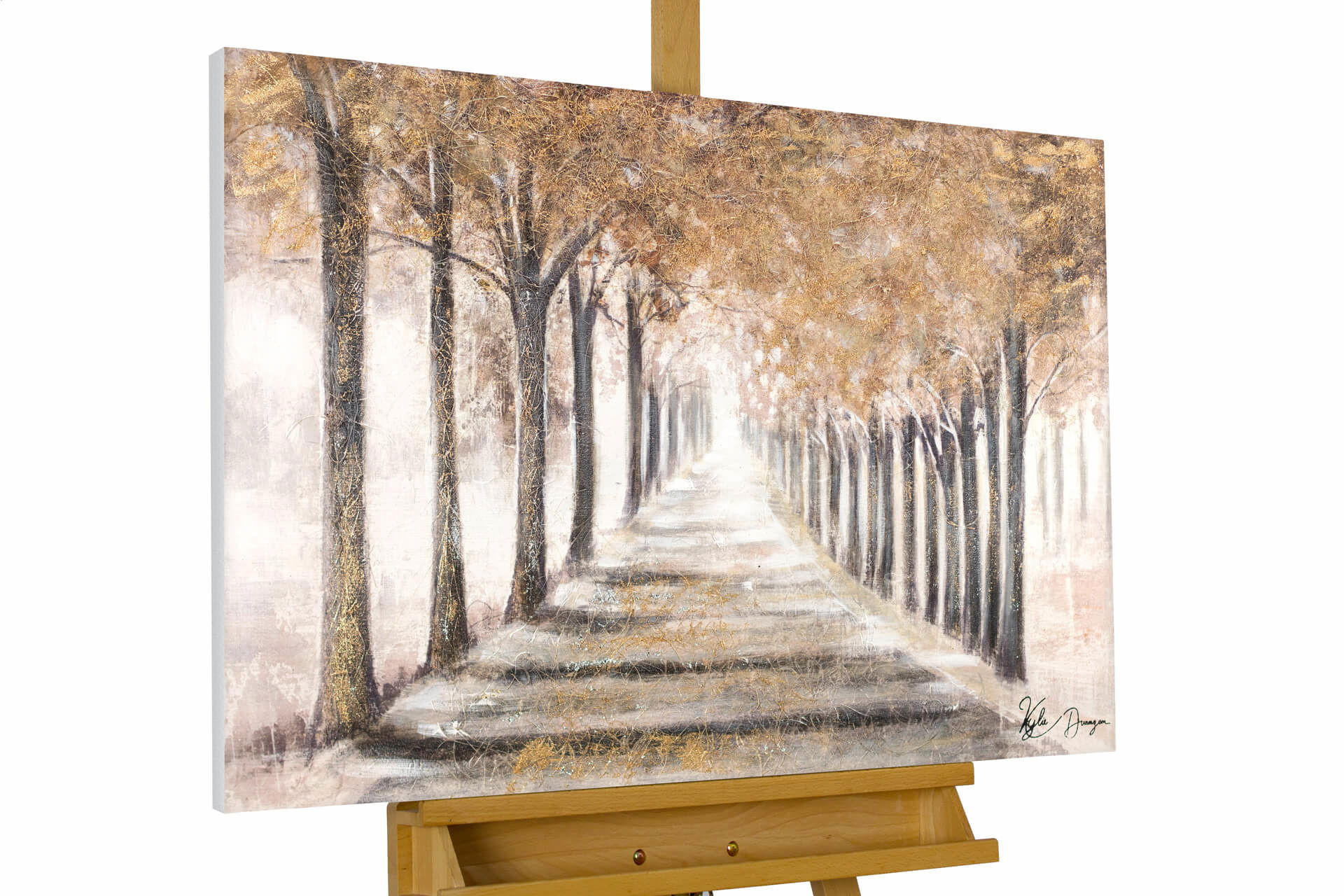 ACRYLBILD HANDGEMALT 100/75 cm - Beige, Holz/Textil (100/75cm) - KUNSTLOFT