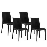 GARTENSTUHL ETULI 4-tlg, Anthrazit - Anthrazit, Kunststoff (48/88/50cm) - KONSIMO®