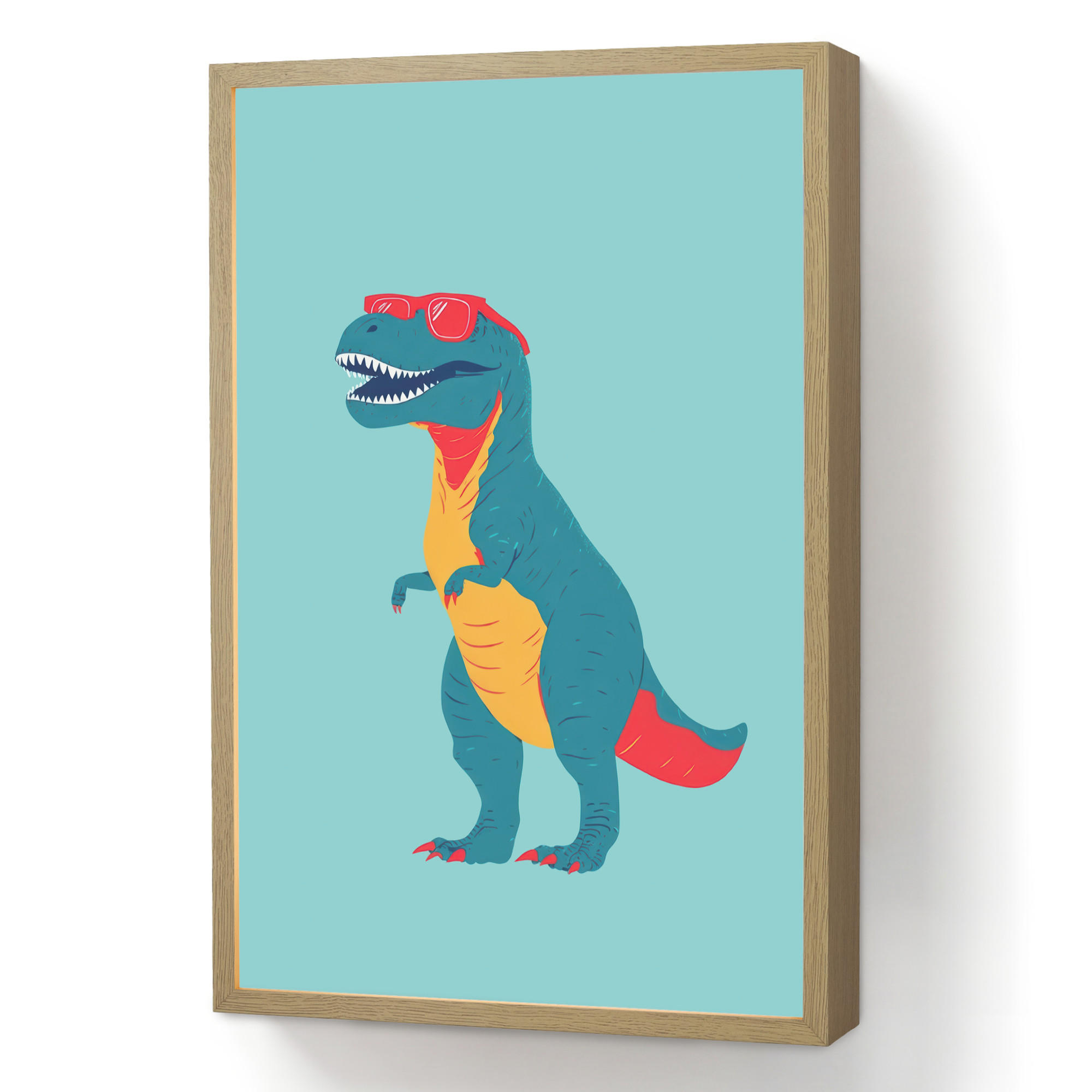 OnlyWow DOBÍJECÍ NOČNÍ LAMPIČKA Dinosaurus - Modrá - Sluneční brýle 40x60 cm