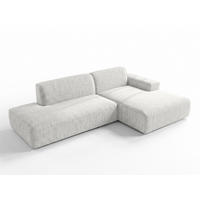 ECKSOFA L Form Didim Duo Weiß 288/162/80 cm – stilvolle kleine Eckcouch Rechts - Schwarz/Weiß, Kunststoff/Textil (162/288cm) - AX Living