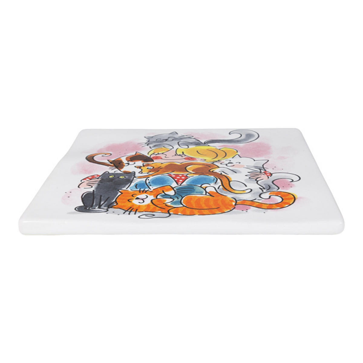 FLIESE Katzen in Bunt - 13cm - Multicolor, Keramik (13/0.5/13cm) - Blond Amsterdam