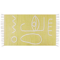 OUTDOOR-TEPPICH Yavu 150/80 cm - Gelb, Kunststoff (80/150cm) - Beliani