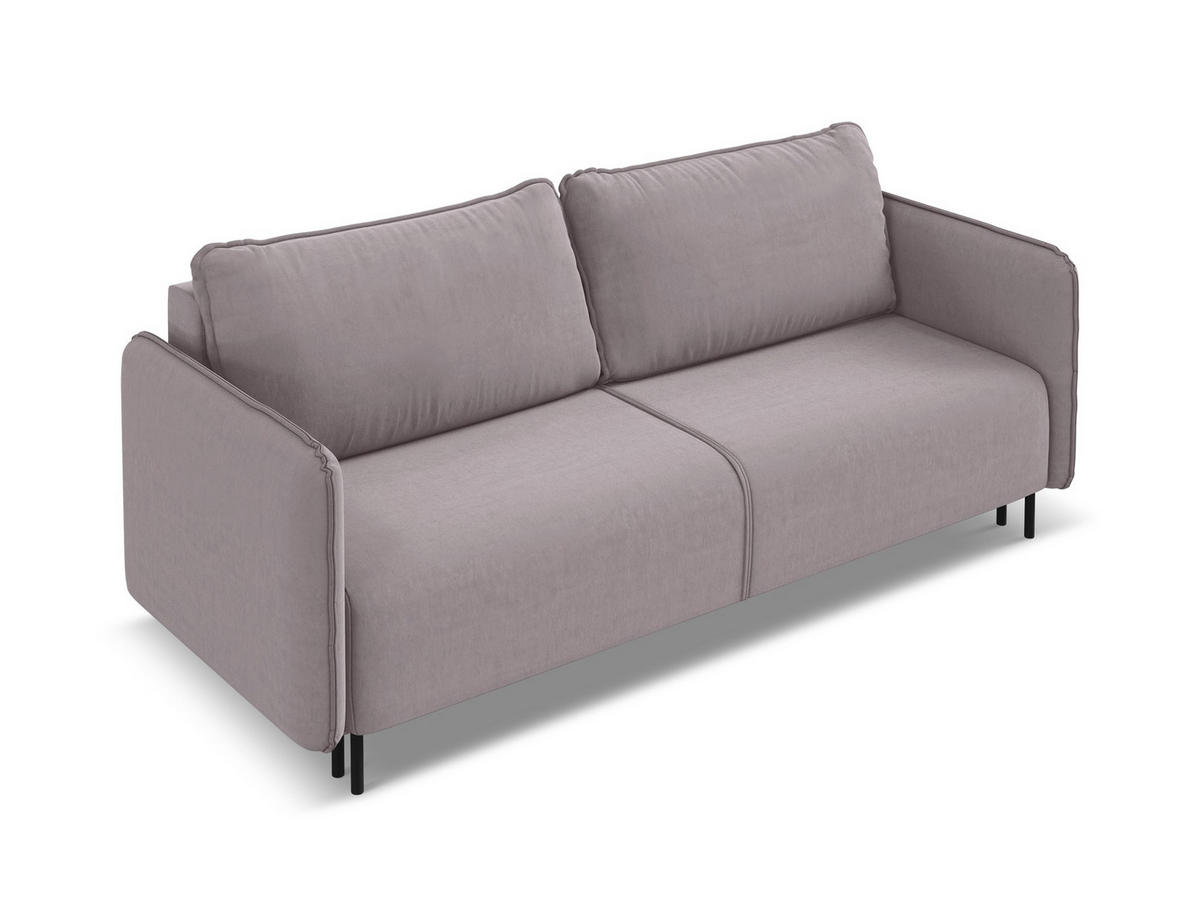 WOHNLANDSCHAFT Samt Stoff Orange - Terracotta/Schwarz, Textil/Metall (317/86/162cm) - Makamii