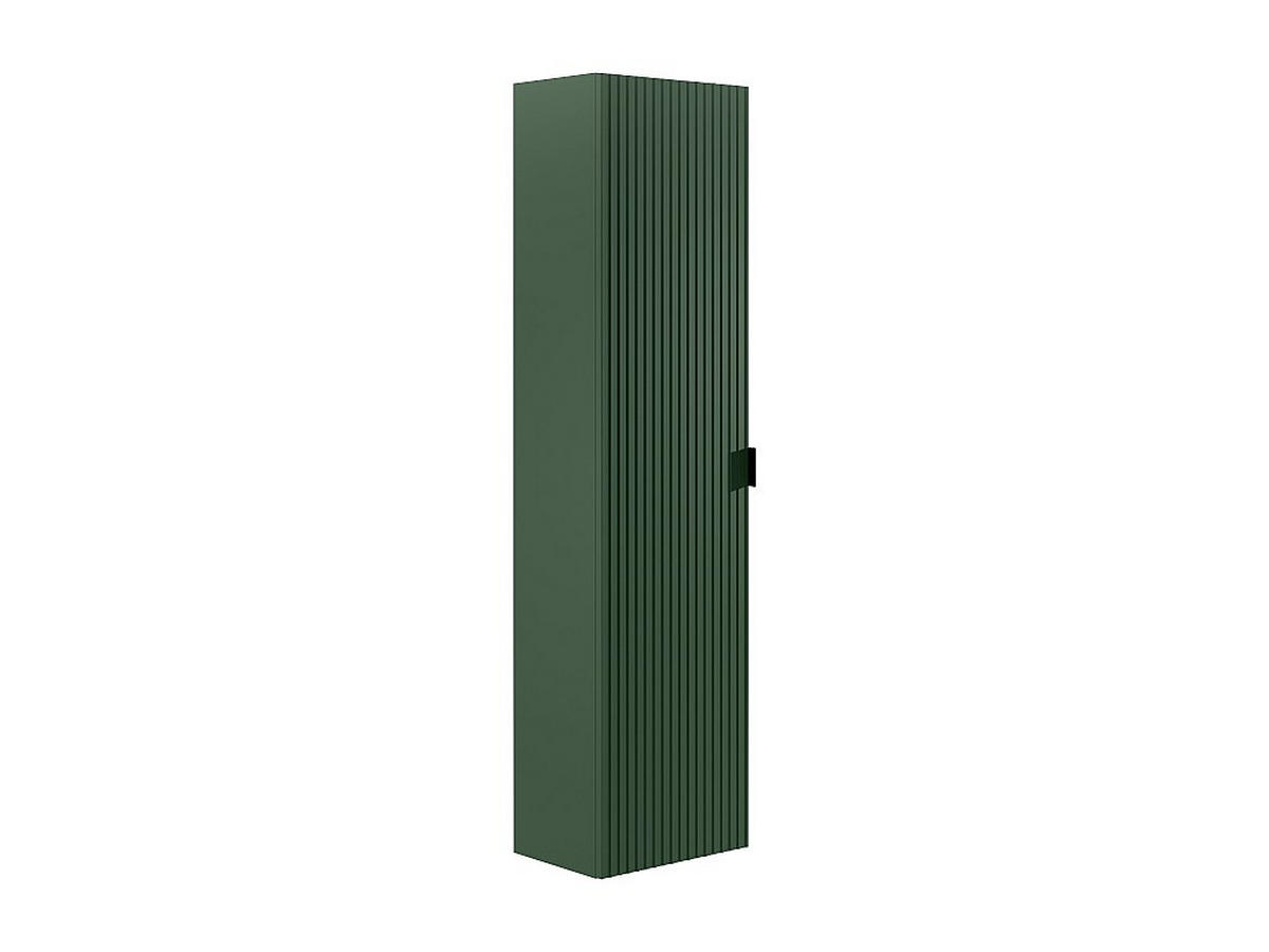 BADHOCHSCHRANK hängend - Streifenoptik - Mattgrün - H140 cm - ZEVINI - Grün, Holz (25/140/35cm) - Vente-Unique