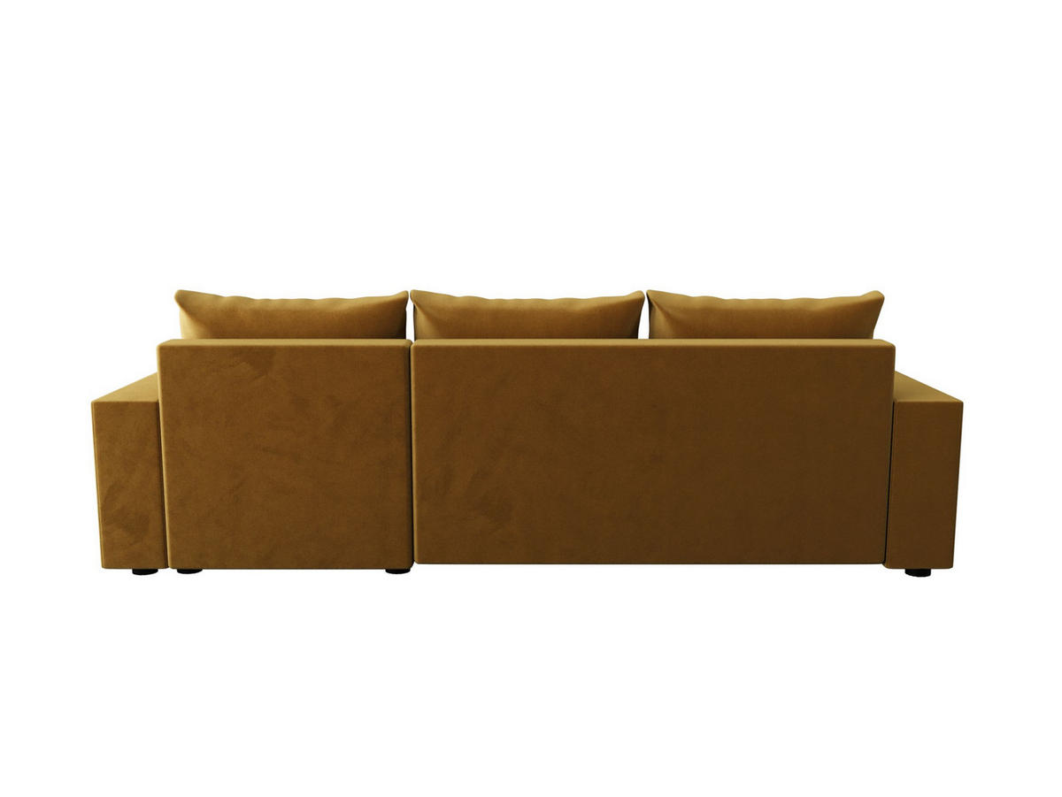 ECKSOFA HEWLET L BIS Itaka 33 Rechts mit Schlaffunktion - Currygelb, Textil (240/140cm) - Bedante