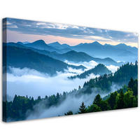 LEINWANDBILD Landschaften 100x50cm - Blau, Textil (100/50cm) - Feeby