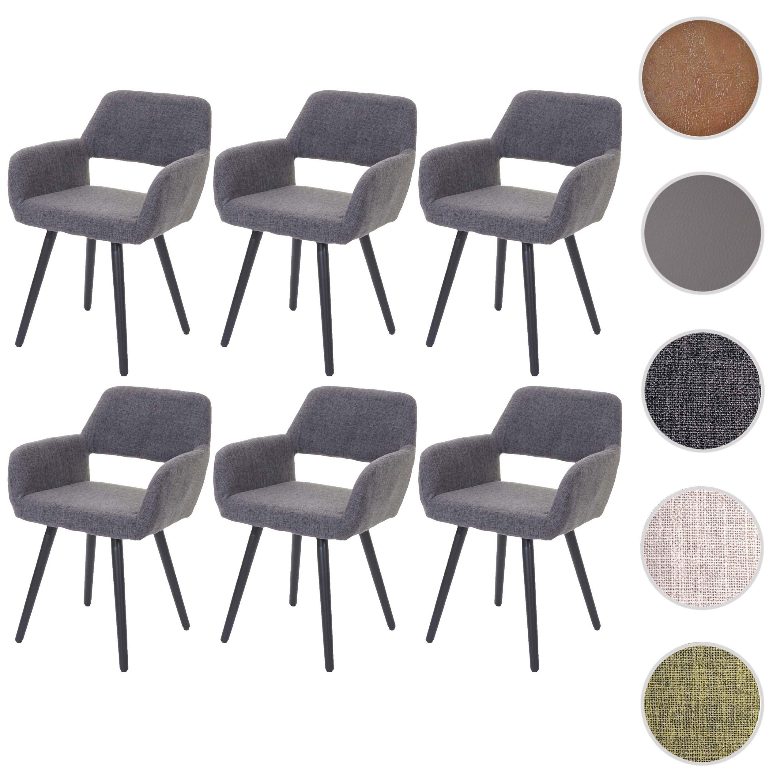 ESSZIMMERSTUHL Grau 6er-Set - Grau, Holz (56/78/57cm) - MCW