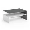 COUCHTISCH Amato Weiß/Anthrazit 90 x 60 cm - Anthrazit/Weiß, Holzwerkstoff (60/90/42cm) - Vicco