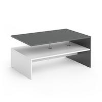 COUCHTISCH Amato Weiß/Anthrazit 90 x 60 cm - Anthrazit/Weiß, Holzwerkstoff (60/90/42cm) - Vicco