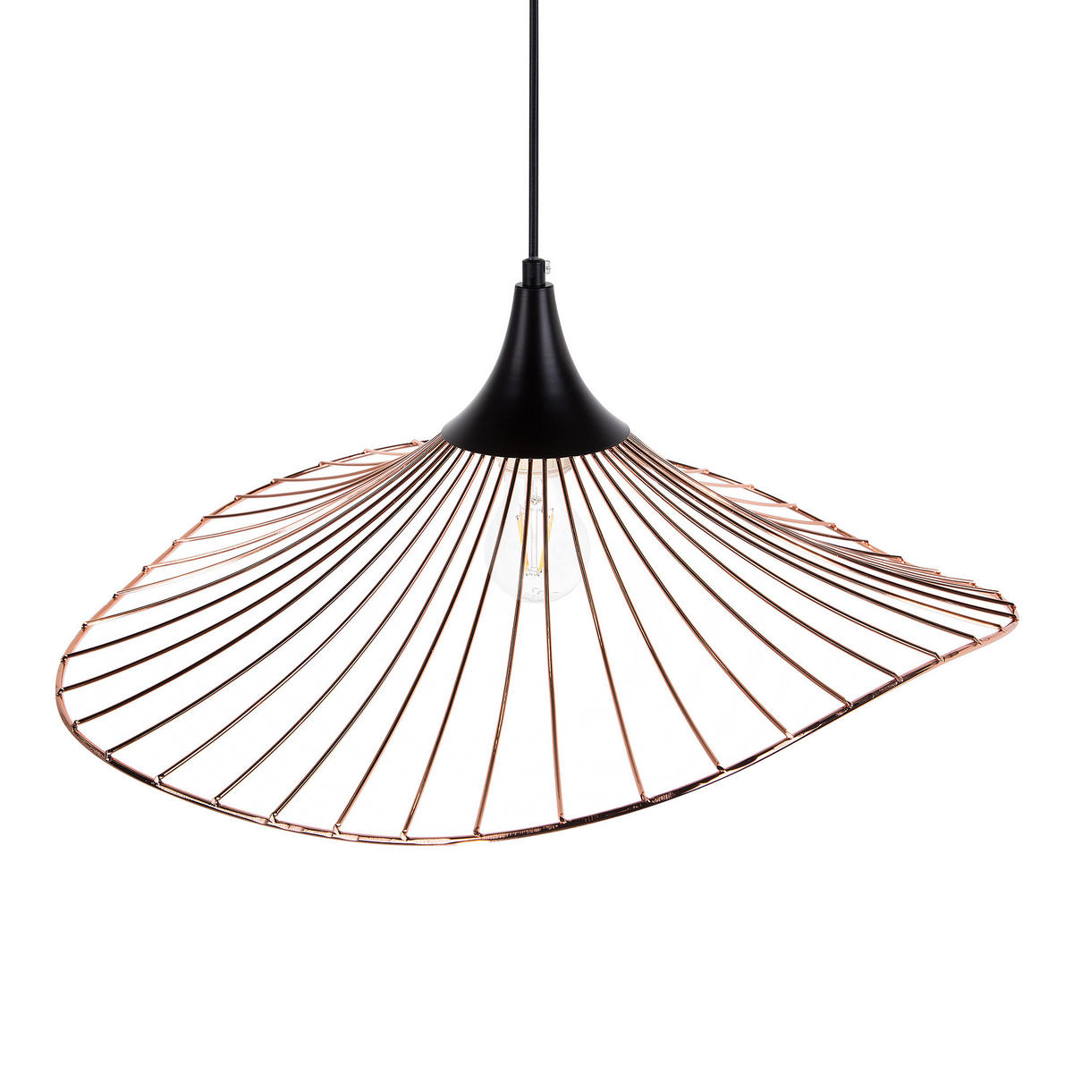 HÄNGELEUCHTE Mazaro 50/50/125 cm - Kupferfarben, Metall (50/50/125cm) - Beliani