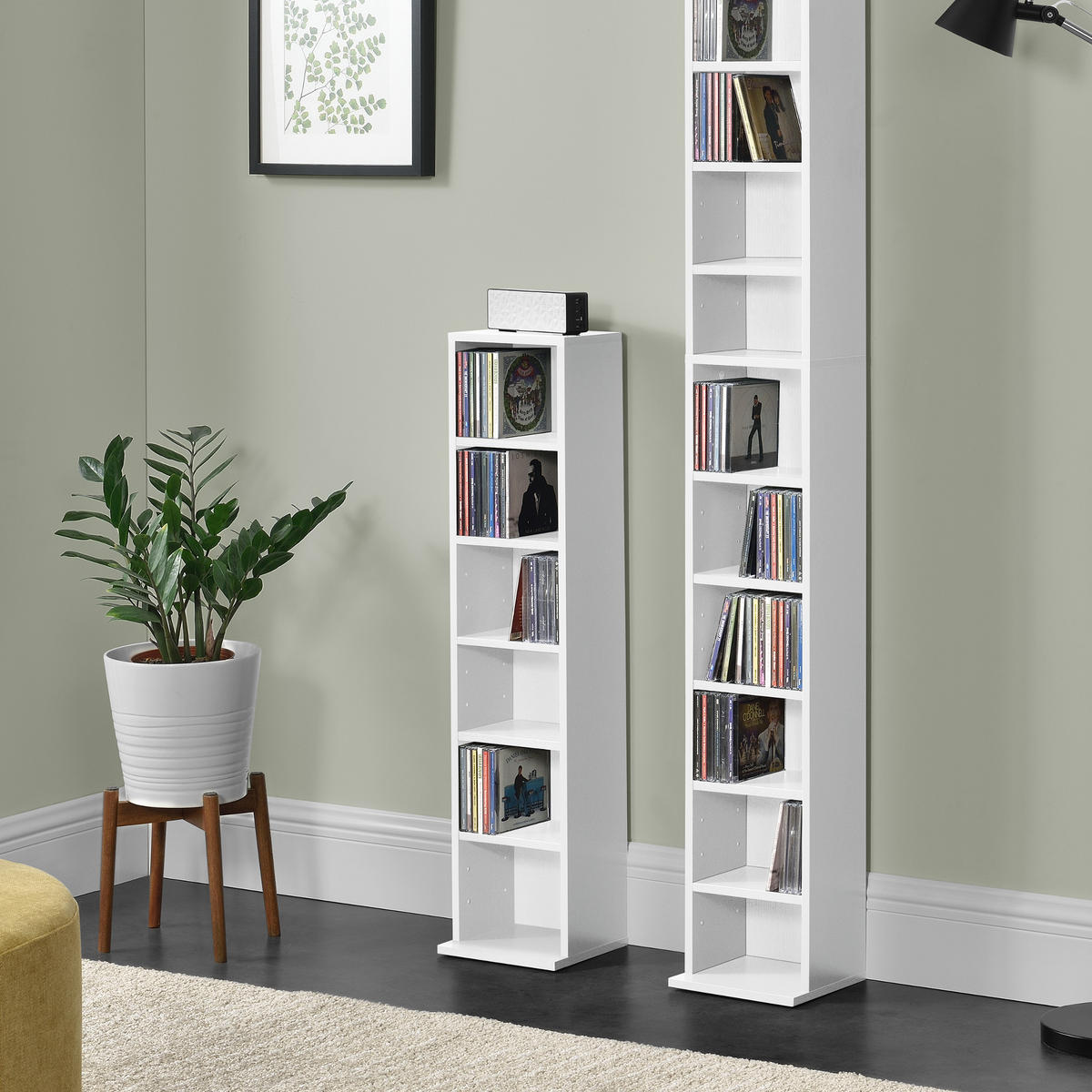 CD-REGAL Tynset - Weiß, Holzwerkstoff (20/90/20cm) - [en.casa]