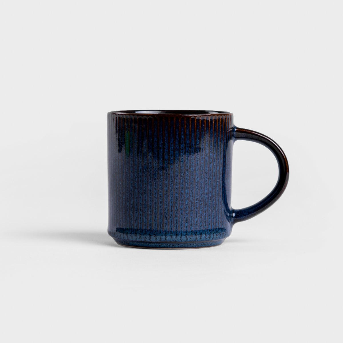 BECHER Casper dunkelblau 0,35 l 4er-Set - Dunkelblau, Keramik (0.35L) - Homla