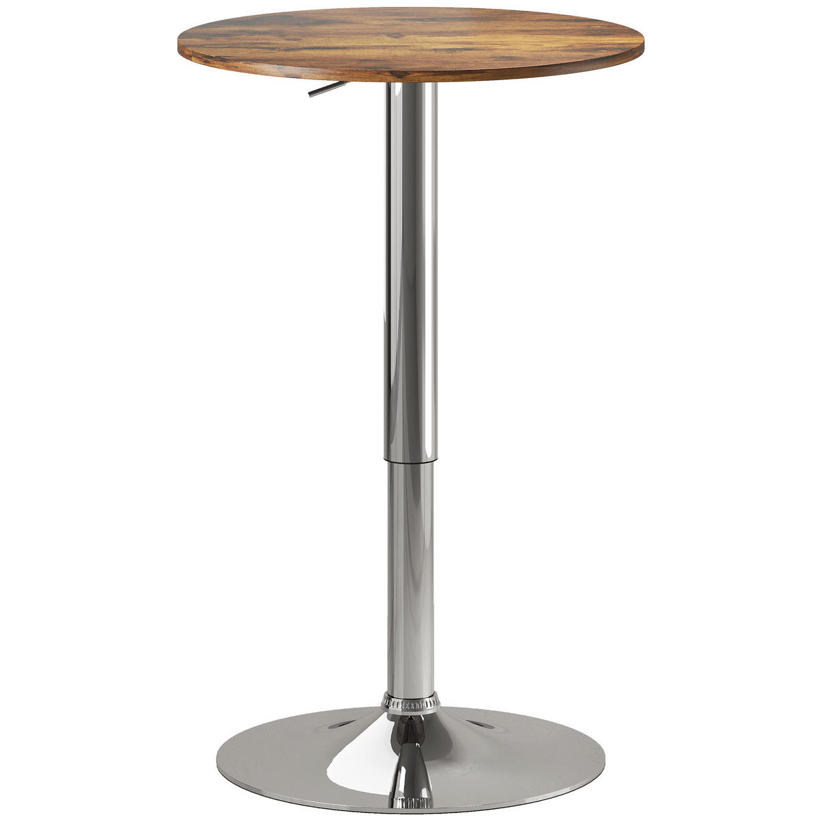 BARTISCH Braun Höhenverstellbar Ø 60 cm - Braun, Metall (60/60/93cm) - PANGIVO