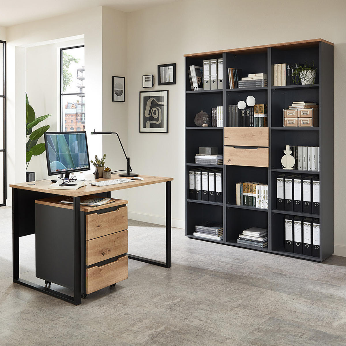 ROLLCONTAINER Manresa-36 - Braun, Holzwerkstoff (45/66/55cm) - Lomado