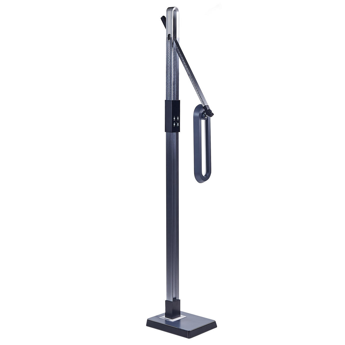 STEHLAMPE Aquarius 19/66/144 cm - Grau, Kunststoff (19/20.5/144cm) - Beliani