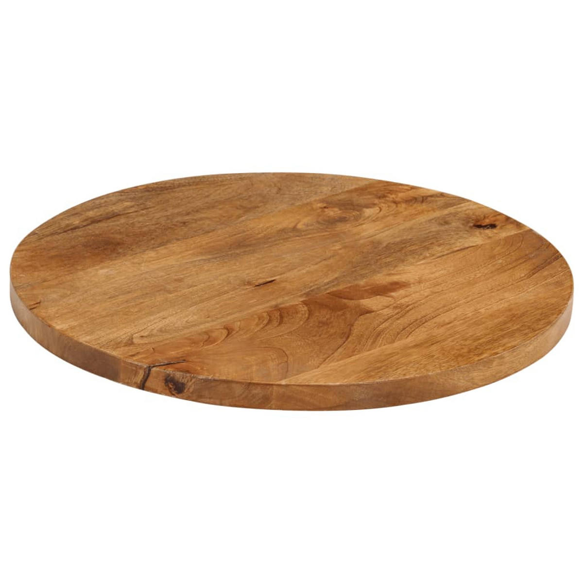 TISCHPLATTE Ø50/3,8 Cm Rund Massivholz Mango - Braun, Holz (50/50/3.8cm) - vidaXL
