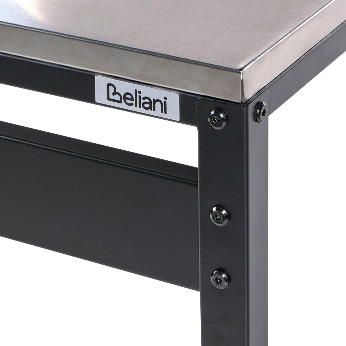OUTDOOR-BARTISCH Schwarz Maenza - Schwarz, Metall (120/105/40cm) - Beliani
